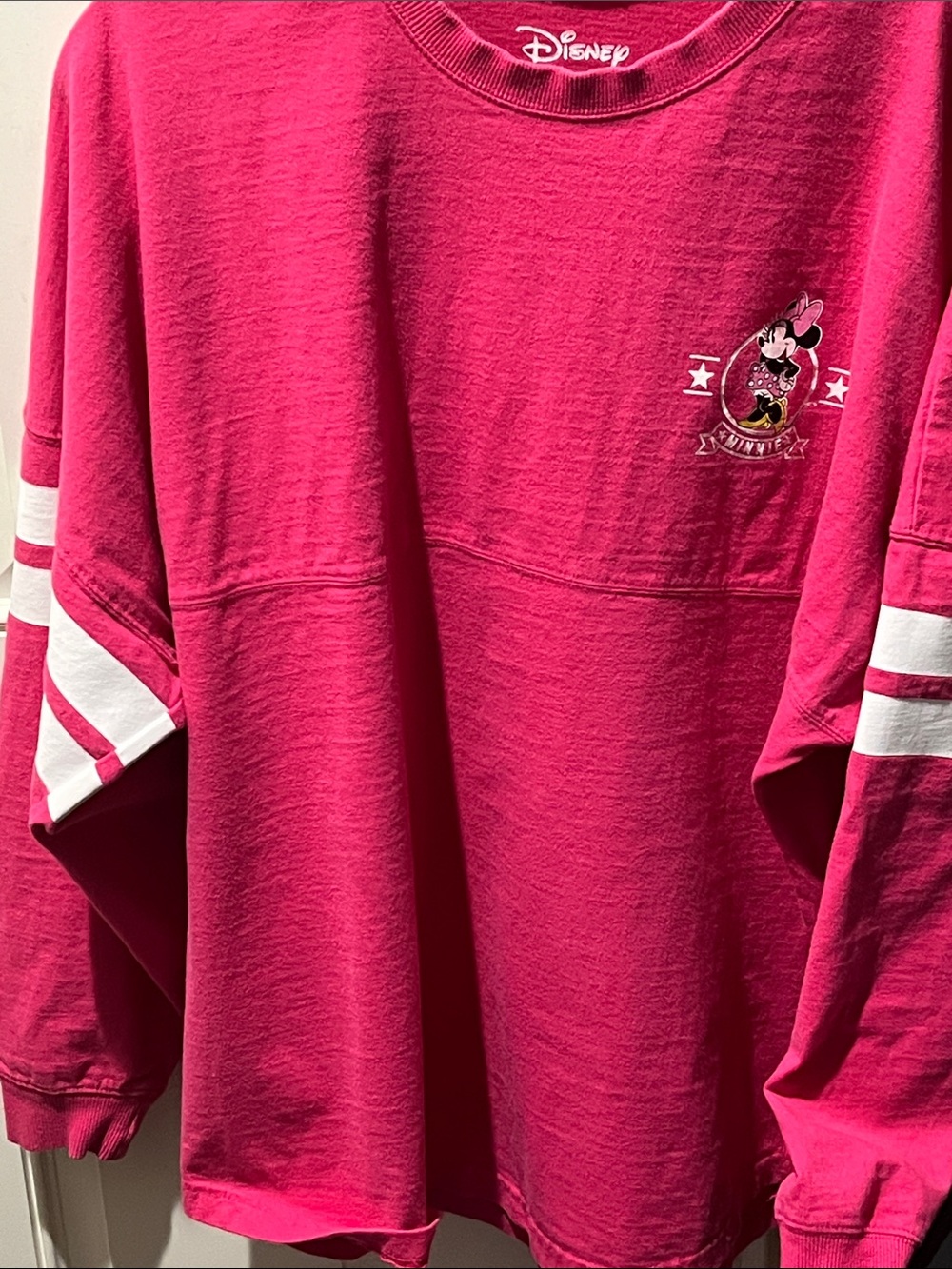 Preowned Disney Pink Minnie Mouse Long Sleeve Pullover Sweatshirt Teen Size .
